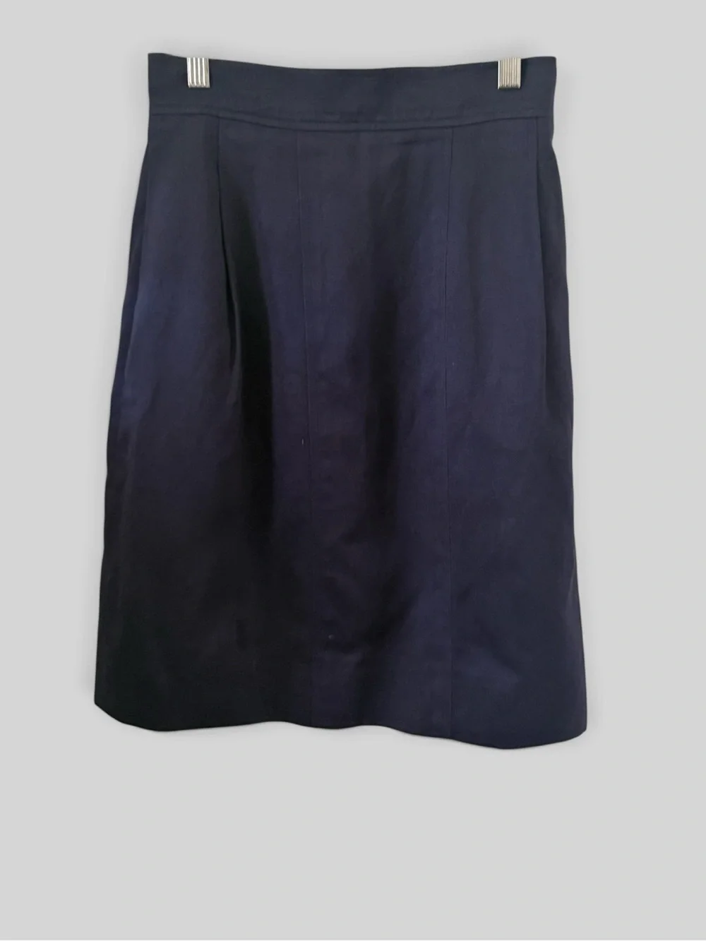 CHANEL Dark Navy A-Line Skirt